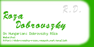 roza dobrovszky business card