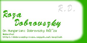 roza dobrovszky business card